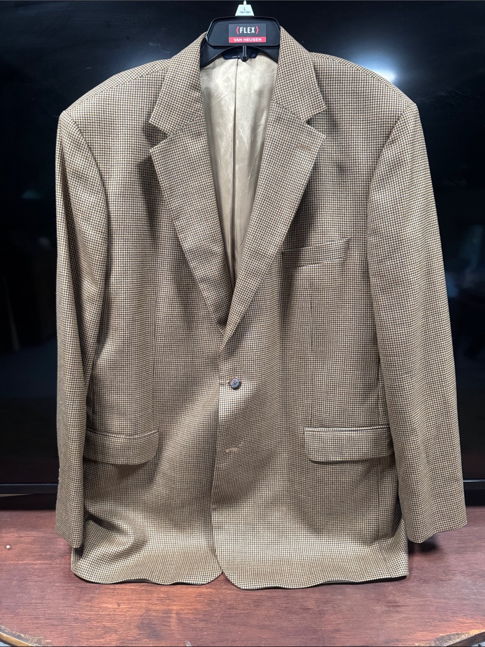 Brooks Brothers Tan/Brown Houndstooth Sport Coat